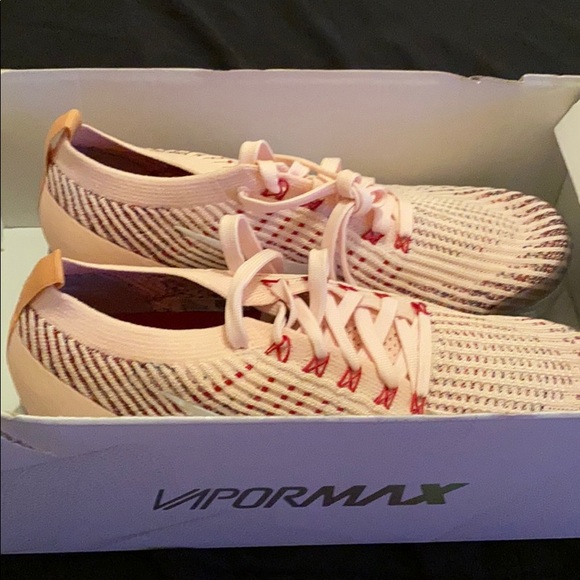 Nike sunset tint/white/blue/gym force red vapormax - Picture 7 of 9